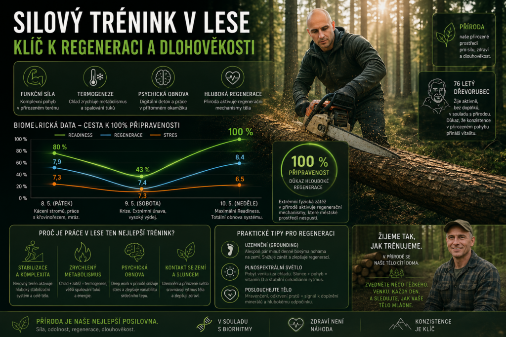 Proč je silový trénink v lese klíčem k dokonalé regeneraci a dlouhověkosti? OBRAZEK VYTVOŘENÍ ČLÁNKU silový trénink